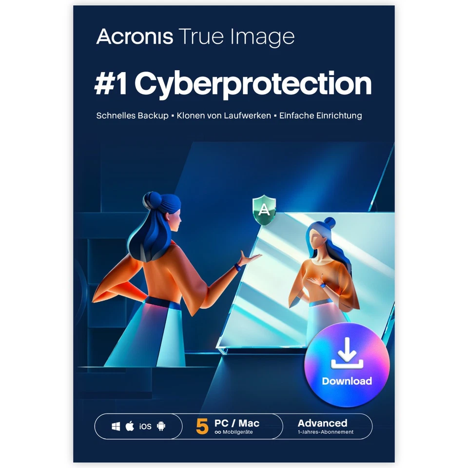 Acronis True Image Advanced 2026 +50GB Cloud 5Geräte 1Jahr Digitaler Download DE - Bild 1 von 1