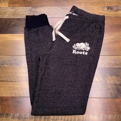 Roots Jogger Sweatpants Womens Extra Small Black Pepper Slim - Image 1 of 4