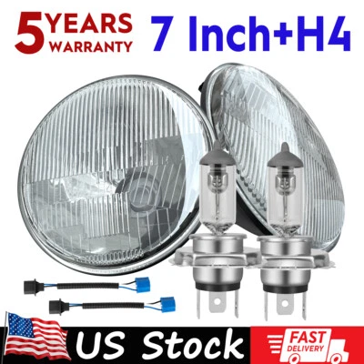 Lâmpadas Hi/Lo de farol de halogênio LED cromado 7" para caminhões Ford LN7000 LN8000 LN9000 - Imagem 1 de 4