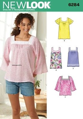 NEW LOOK 6284 MISSES' PULLOVER TOP Sewing pattern 2 Lengths Size 10 - 22 - Image 1 of 4