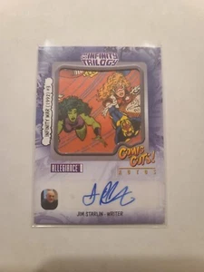 2023 Marvel Allegiance Infinity Trilogy Comic Cuts! Jim Starlin Autograph 7/25 - Picture 1 of 2