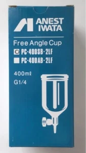 ANEST IWATA GRAVITY FUTTERBECHER EDELSTAHL FREIWINKEL TYP (400ml) PC-400SB-2LF - Bild 1 von 3