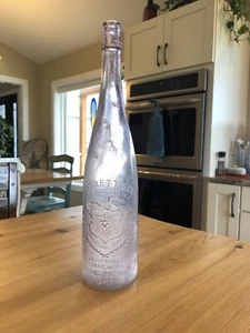 Vtg CARRETT & CO. WINE BOTTLE Pink St Louis No 1835 32 Oz Ounce Purple - Picture 1 of 7