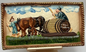 Vintage Vinho Madeira Portugal Pottery Tile Plaque, Wine Vineyard Art - Picture 1 of 6