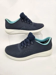 Crocs Shoes Womens SZ 9 Literide Pacer Sneaker Navy Rubber Water Pool Quick Dry - Picture 1 of 12