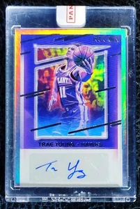 2020-21 PANINI RECON  TRAE YOUNG AUTO RS-TRY SILVER PRIZM HOLO SEALED HAWKS MINT - Picture 1 of 2