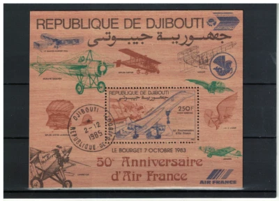 Djibouti 1985 Aviation  Bl. 110 used - Image 1 of 2