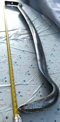 MGB Chrome Back Bumper 56"x 3" approx with 1 Over Rider late 1960s Used - Image 1 of 4