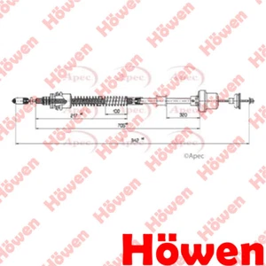 Se adapta a MG ZR 2001-2005 Rover 25 2003-2005 1.1 1.4 1.6 cable de embrague Howen - Imagen 1 de 2