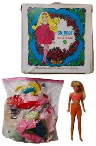 1969 Mattel Skipper Barbie Little Sister Doll Carry Case 4966 with Accessories - Picture 1 of 14