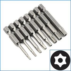 8pcs T8 - T40 Security Torx Hex Bit Magnetic Head Tamper Proof Driver Tool Kit - Picture 1 of 4