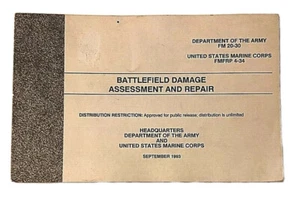 Folleto militar de evaluación y reparación de daños en el campo de batalla del ejército USMC septiembre de 1993 - Imagen 1 de 6