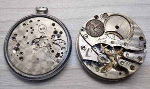 Vintage Pocket Watch Molnija Moskow USSR Movement Mechanism Not Work for parts - Picture 1 of 12
