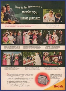 Vintage 1950 KODAK Cine-Kodak Reliant Video Movie Camera Ephemera 50's Print Ad - Bild 1 von 1