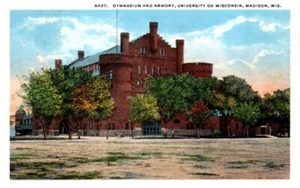 Vintage Gymnasiun and Armory University of Wisconsin Madison Postcard - P39  - Picture 1 of 2