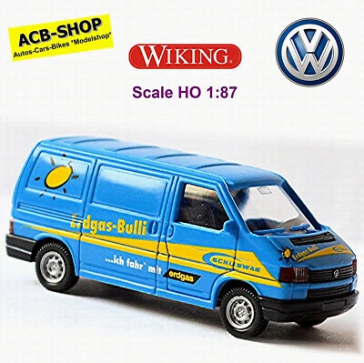 Volkswagen VW T4 Scatola 1990-2003 Erdgas-Bulli Schleswag 1:87 Wiking 295 03 - Immagine 1 di 2