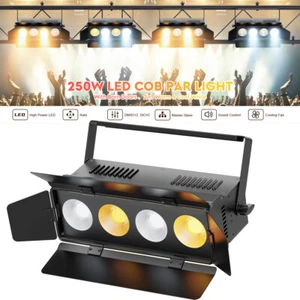 250W COB LED Par Light DMX Stage DJ Audience Blinder Flood Light Warm+Cool White - Picture 1 of 10