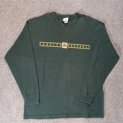 De colección Varsity Outfitters Trébol Marca Algodón Verde Logotipo de Fútbol Universitario 1985? Foto 1 de 4