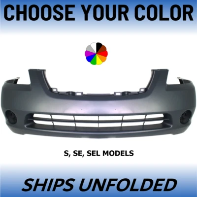 NEW Choose Your Color Painted Front Bumper For 2002-2004 Nissan Altima S SE SEL - Image 1 of 4