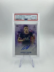 ACHRAF HAKIMI Auto Topps Mason Mount Future Champ /25 PSA 10 Pop 1/1 PSG Morocco - Picture 1 of 2