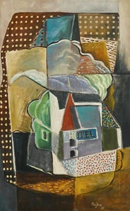 HENRI HAYDEN Art Poster or Canvas Print "PAYSAGE À L'HÔTEL" - Picture 1 of 1