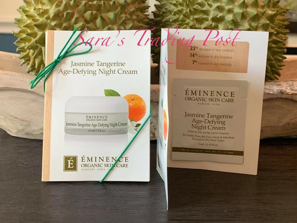 6 Eminence Jasmine Tangerine Age-Defying Night Cream Card Samples 3ml/.10oz + 🎁 - Image 1 of 1
