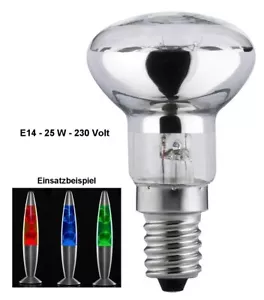 Glühbirne Reflektor für Lavalampe E14 R39 25W Ersatz Leuchtmittel Glühlampe klar - Bild 1 von 4