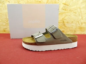 Sandali Birkenstock Papillio ARIZONA PLATFORM grigio tortora pelle stretta 41 - Foto 1 di 10