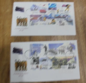 Juego de 2 cubiertas FDC 2001 AT AUSTRALIANS IN THE ANTARCTIC - Imagen 1 de 1