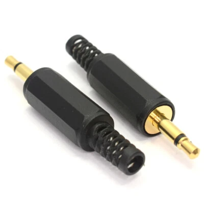3.5mm Mono Jack Plug End Gold Solder Yourself [2 Pack] - Image 1 of 4