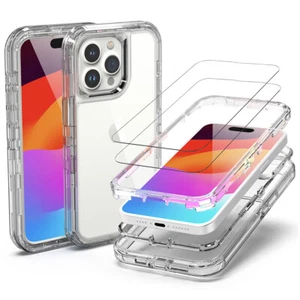 Funda Antigolpes para iPhone 14 15 Pro Max 13 12 11 Plus / Pantalla de Cristal Templado - Imagen 1 de 29