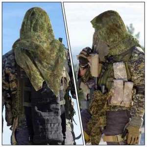 Camouflage Netting Tactical Mesh Net Camo Scarf Sports Hunting Mesh Hiking Scarv - Picture 1 of 41