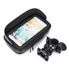 Motorcycle Handlebar Phone Holder Stand GPS Waterproof Case Black 360° Rotating