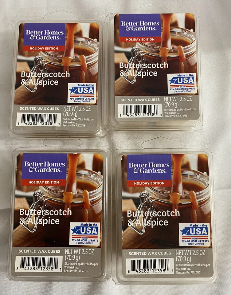 Lote de 4 mejores cubos de cera perfumada para casas y jardines caramelo y pimienta de Jamaica Foto 1 de 1