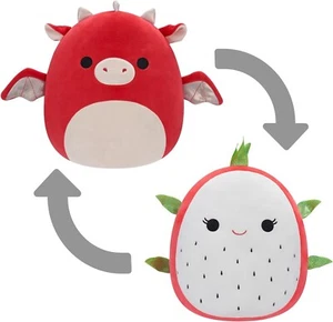 Squishmallows 8" Flip-a-Mallows Delita & Baiden Dragonfruit & Baiden Dragon NWT - Bild 1 von 5