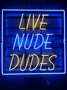New Live Nude Nudes Neon Light Sign 24"x20" Lamp Poster Real Glass Beer Bar  - Picture 1 of 1
