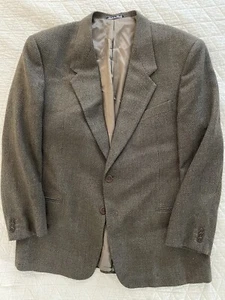 MANI BY GIORGIO ARMANI Made In Italy Vintage 2-Button Nailhead Tweed Jacket 44R - Picture 1 of 11