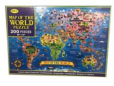 Map Of The World Puzzle 200 Pieces. 19 Inches x 14 Inches