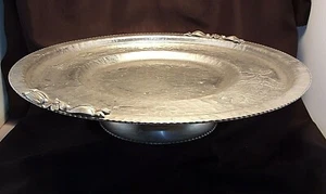 Vintage RODNEY KENT handgeschmiedet Fuß Runde Platte Kuchenständer Tulpe Design - Bild 1 von 12