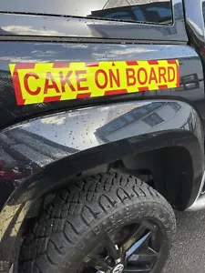 MAGNETIC CAKE ON BOARD Car Delivery Sign Weddings Birthday Decoration Decorating - Picture 1 of 5
