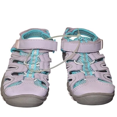 Cat & Jack Toddler Girls' Size 5 Afton Hiking Sandals Teal Purple Gray B220 BNWT - Image 1 of 4