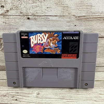 Bubsy in Claws Encounters of the Furred Kind Super Nintendo SNES Tested - Image 1 of 4