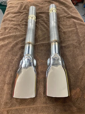 1970 NOS Ford Mustang Mach 1 Exhaust Tips DOZZ 5255-A Die Cut. OEM FORD NICE - Image 1 of 4