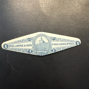 #RS147…1c Dr Jayne & Son Match & Medicine Private Die Proprietary Used Ng - Picture 1 of 2