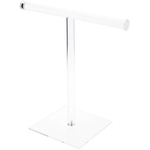 Plymor Clear Acrylic T-Bar Necklace Display Stand, 15.5" H x 15.5" W x 8" D - Picture 1 of 2