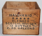Vintage Haig & Haig Scotch Whiskey Empty Wood Crate Box Carrier 12 Bottles #2