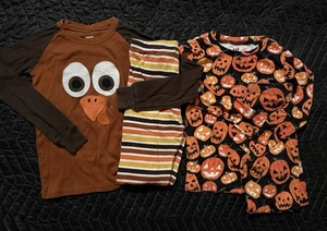 Girls Pajama Set Halloween/thanksgiving Size 7 - Picture 1 of 1