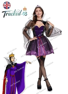 Sexy kurzes Damenkostüm Hexe Halloween Kleid Horror Glamour Kostüm UK - Bild 1 von 5