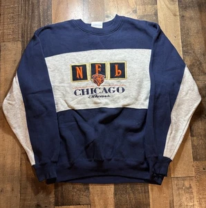 Vintage Chicago Bears Crewneck Sweatshirt Sz L 90s Embroidered - Picture 1 of 5