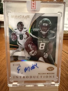 2021 Panini Immaculate Introductions /49 Elijah Moore #II-EM Rookie Auto RC - Picture 1 of 2
